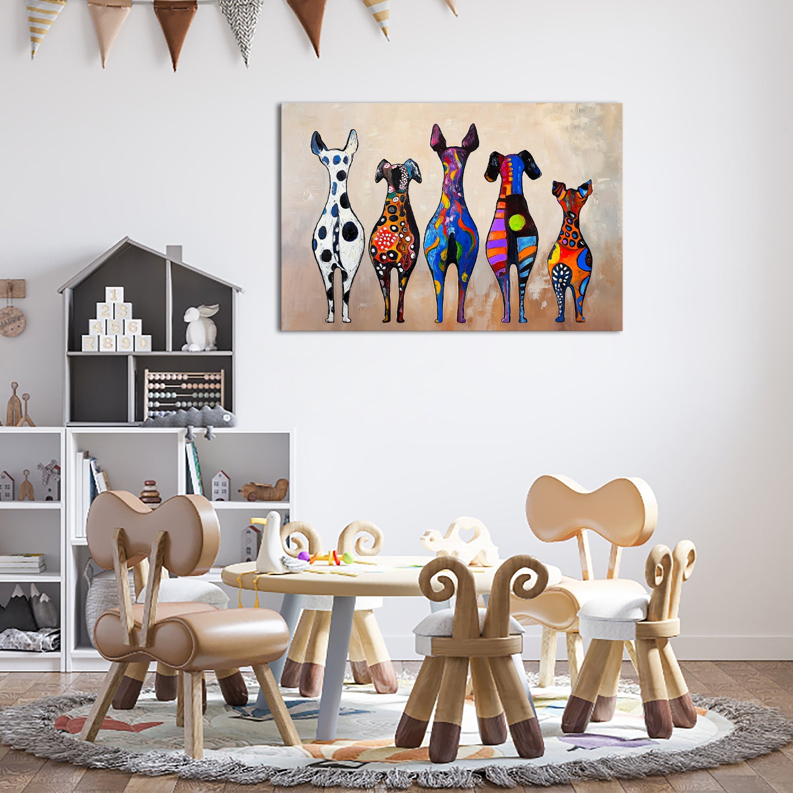 Colorful Dogs Canine Companions