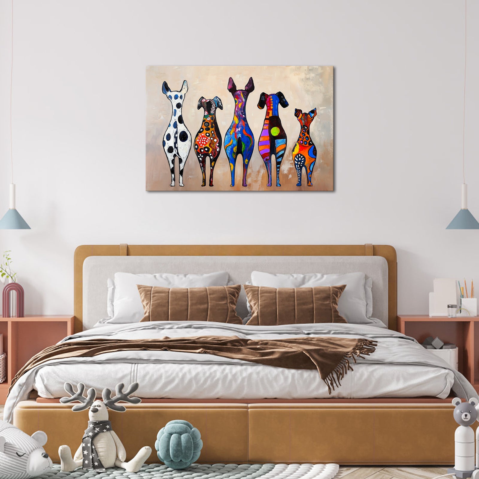 Colorful Dogs Canine Companions