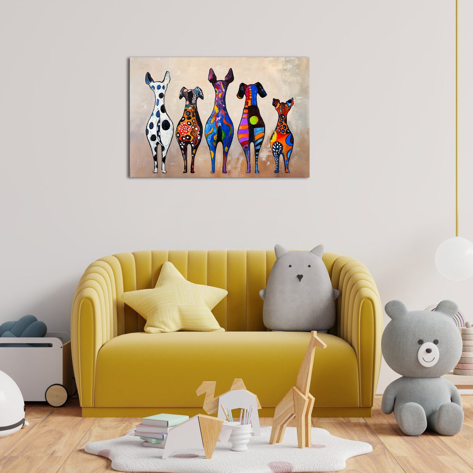 Colorful Dogs Canine Companions