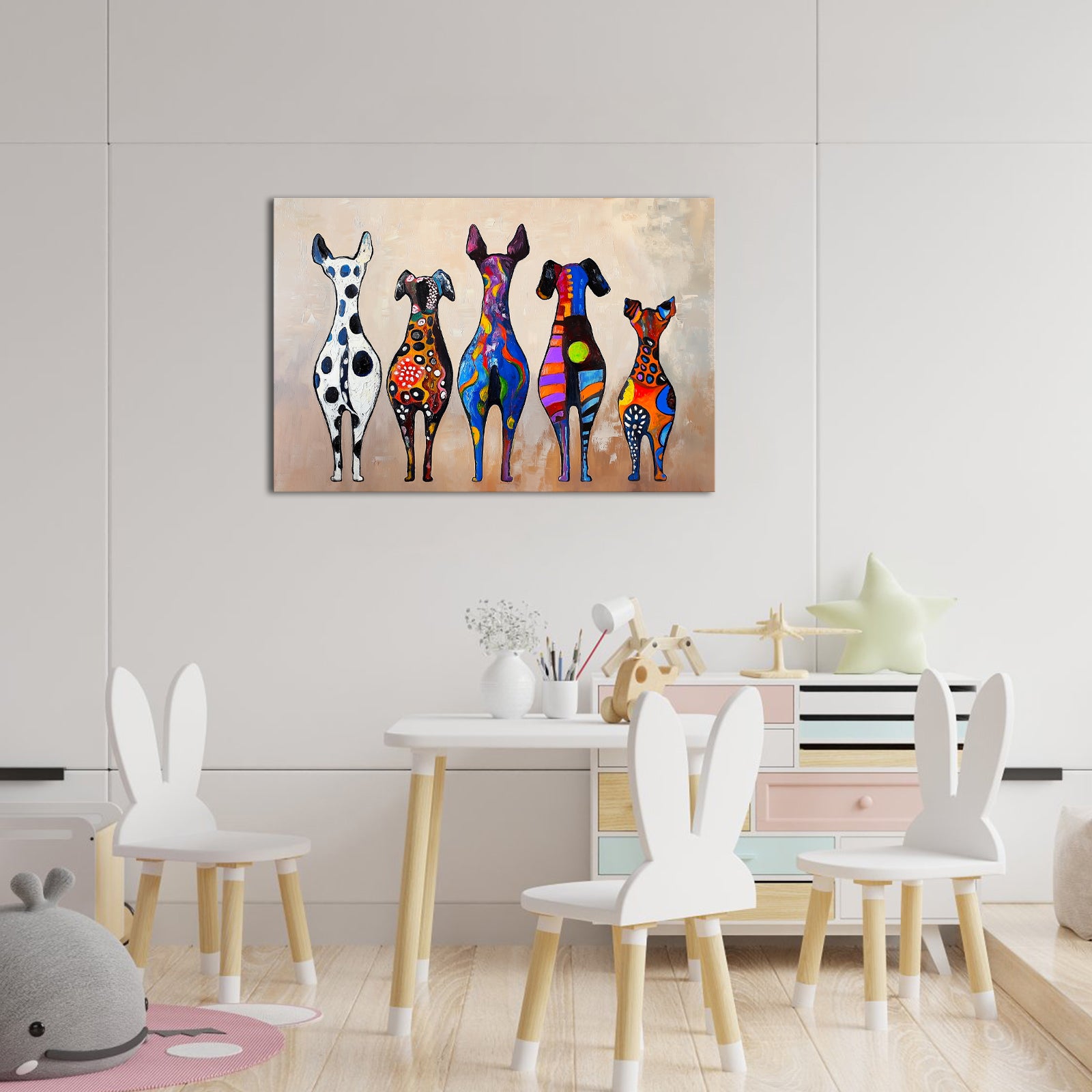 Colorful Dogs Canine Companions