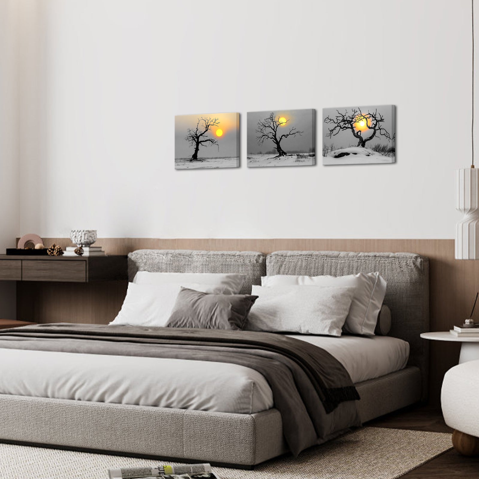 Winter Sunset And Skeletal Trees