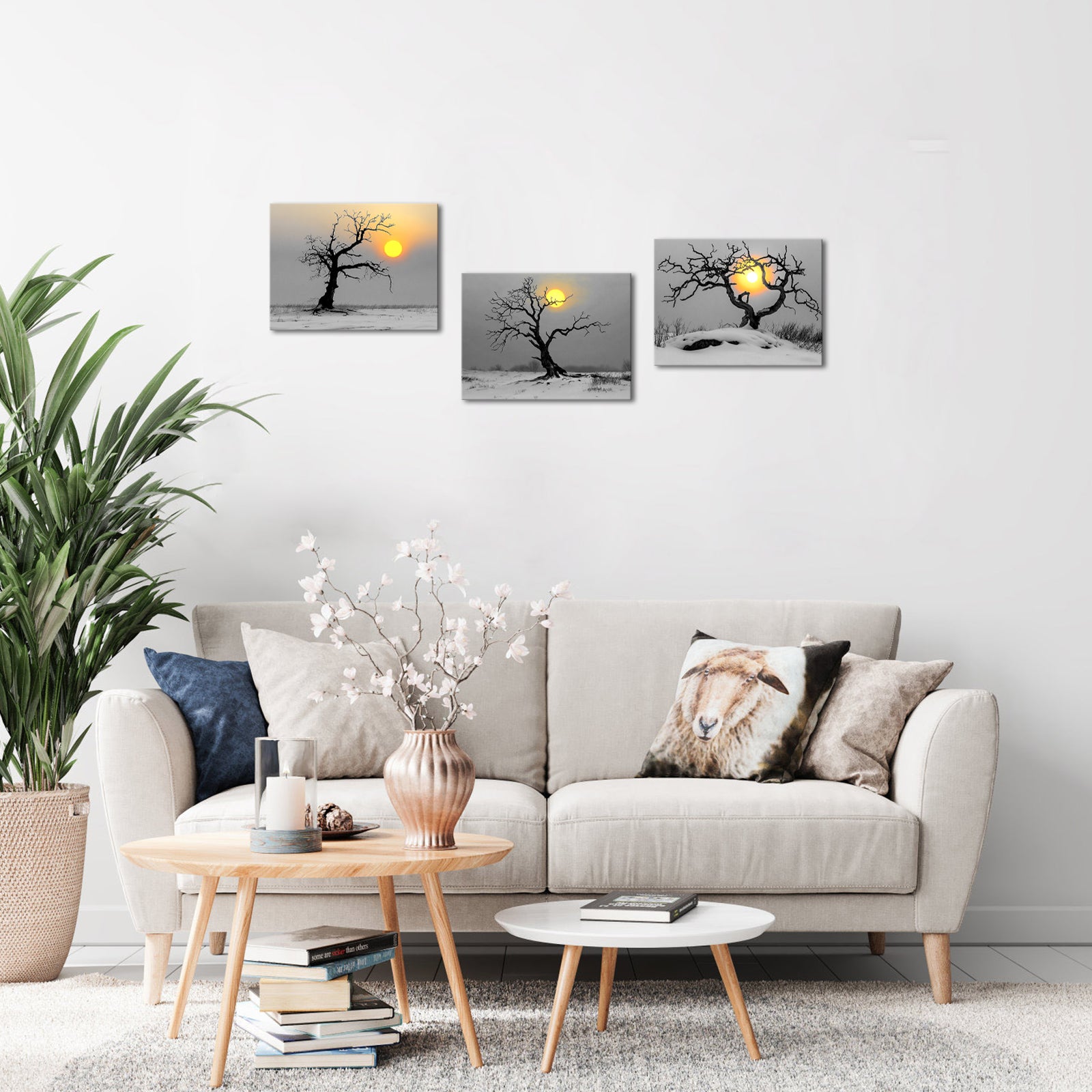 Winter Sunset And Skeletal Trees