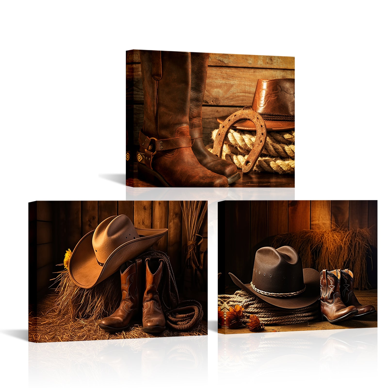 Vintage Cowboy Hat Boots