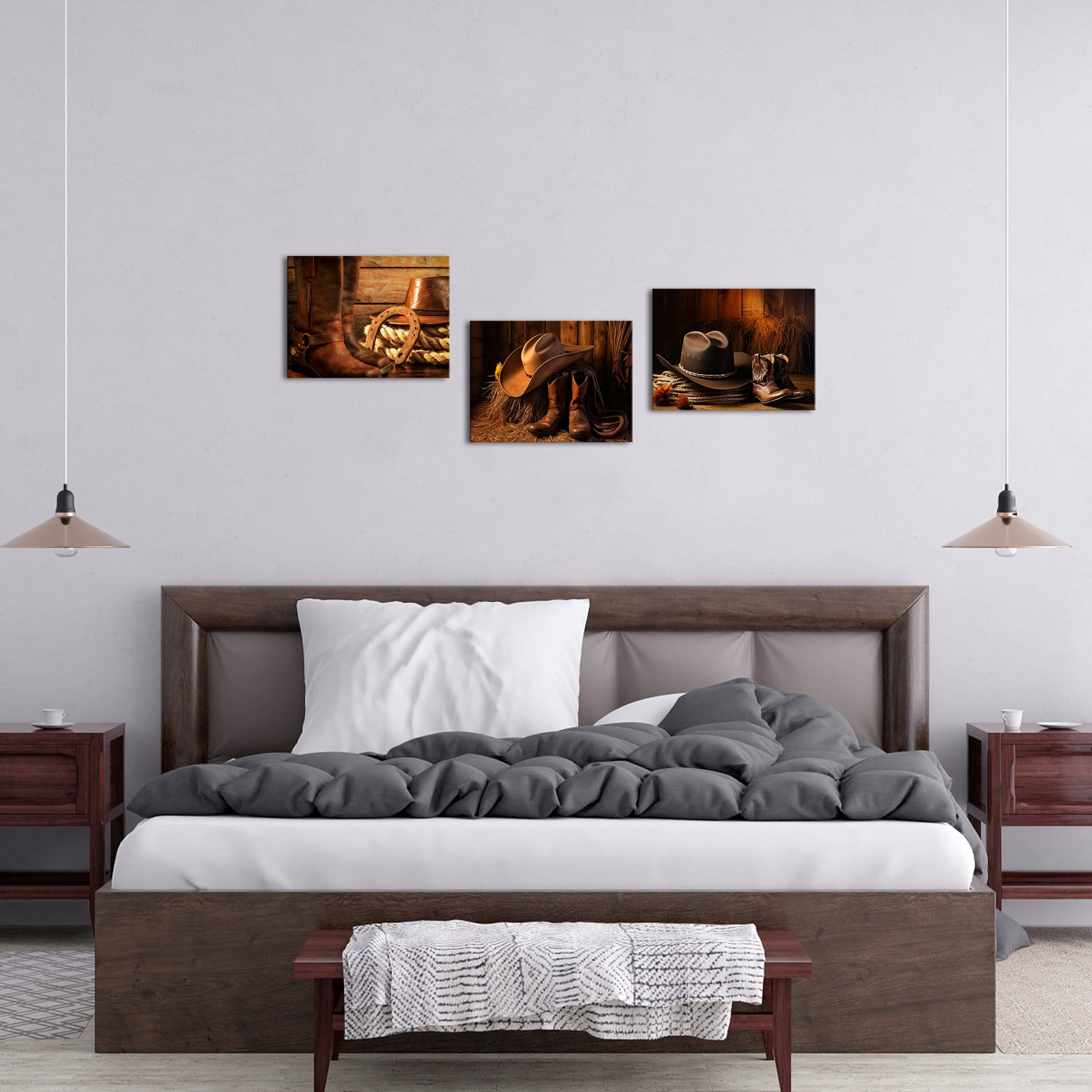 Vintage Cowboy Hat Boots