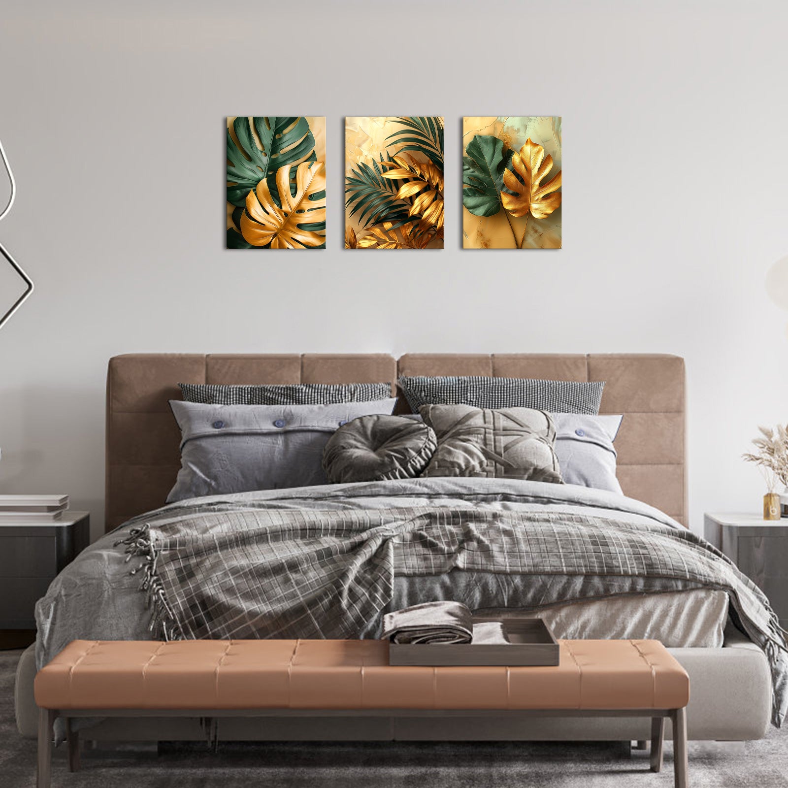Gold And Green Tropical Leaves