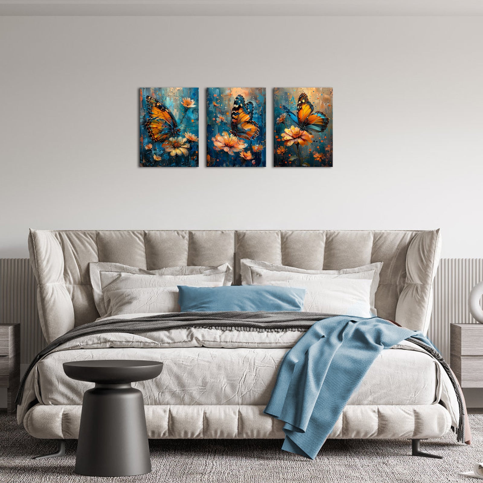 Nature vintage three piece canvas print living room wall art