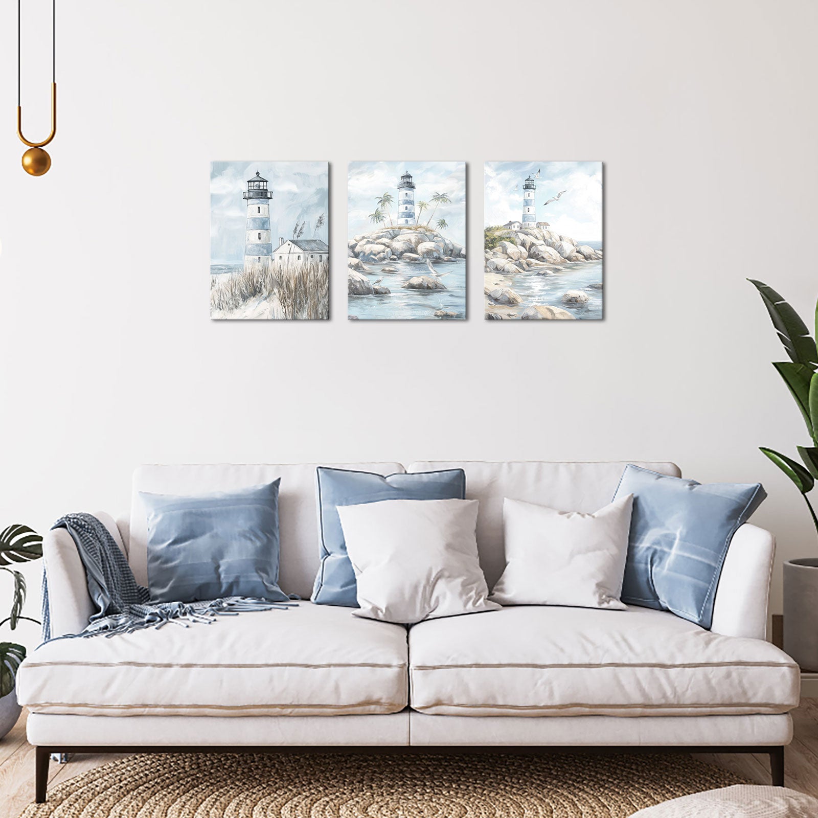 Seaside scenery multi-piece canvas beautiful scenery print artwork