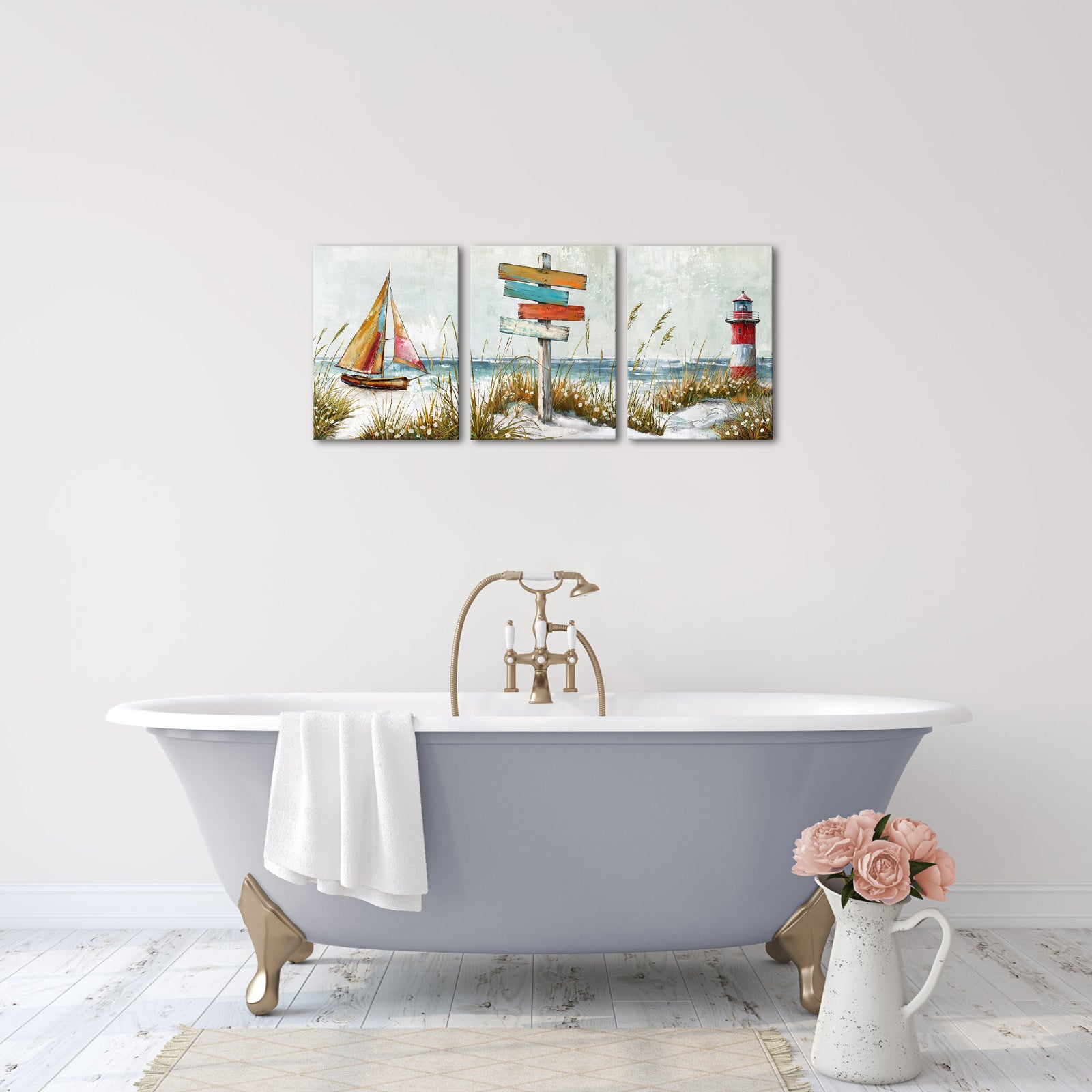 Multi-piece canvas beach custom summer memories photo print