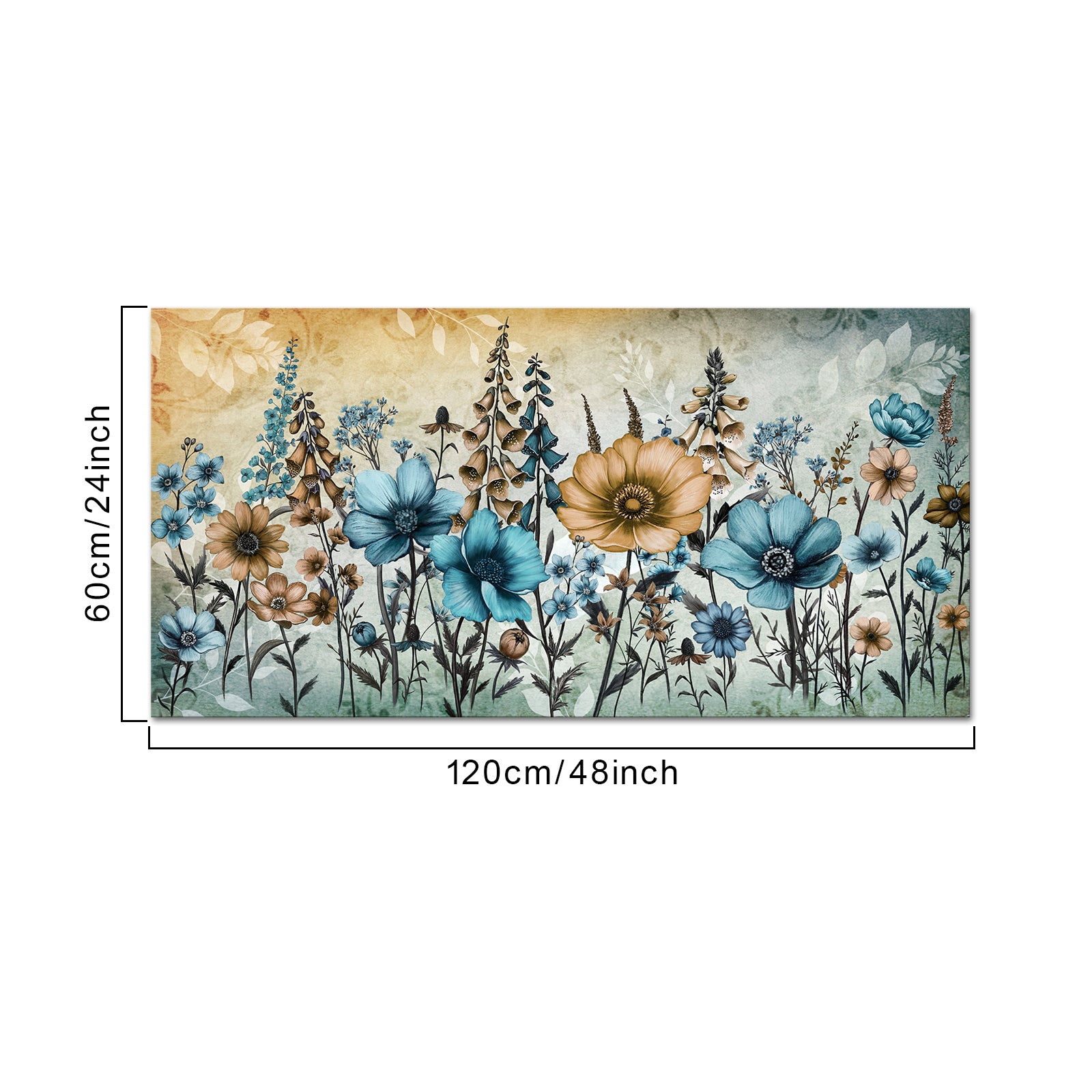 Teal Ochre Flower