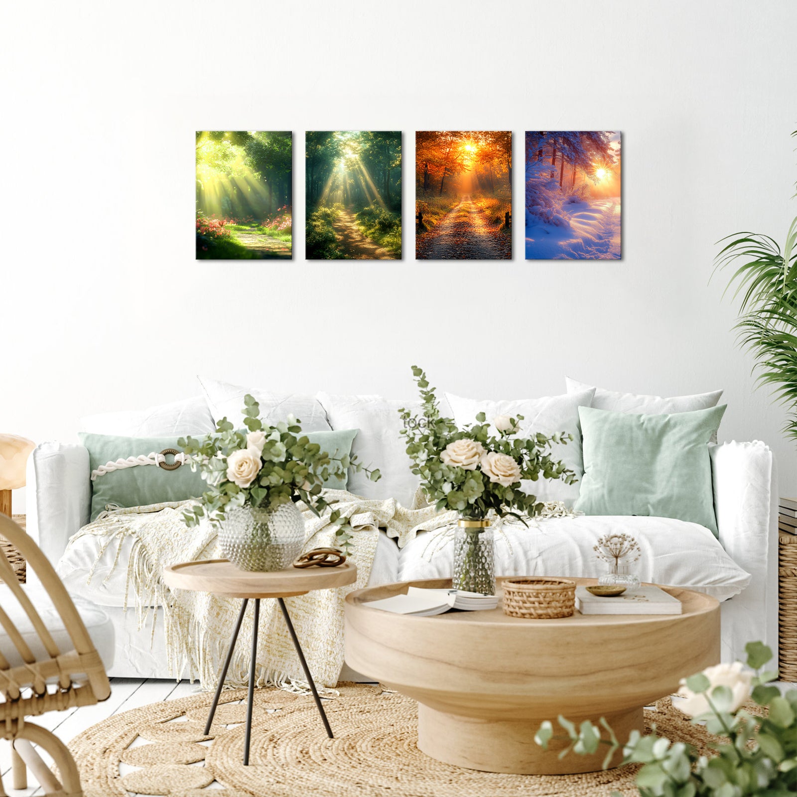 four seasons photo into wall art print