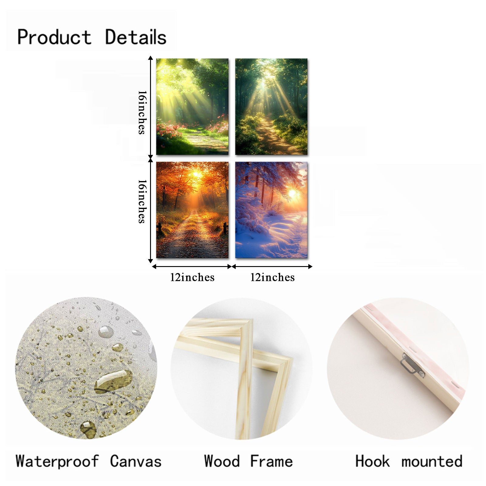 four seasons photo into wall art print