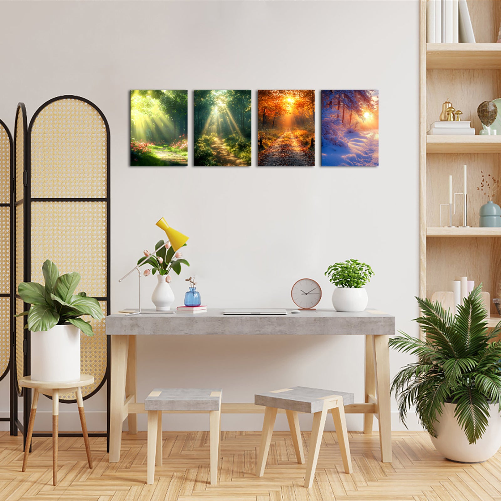 four seasons photo into wall art print
