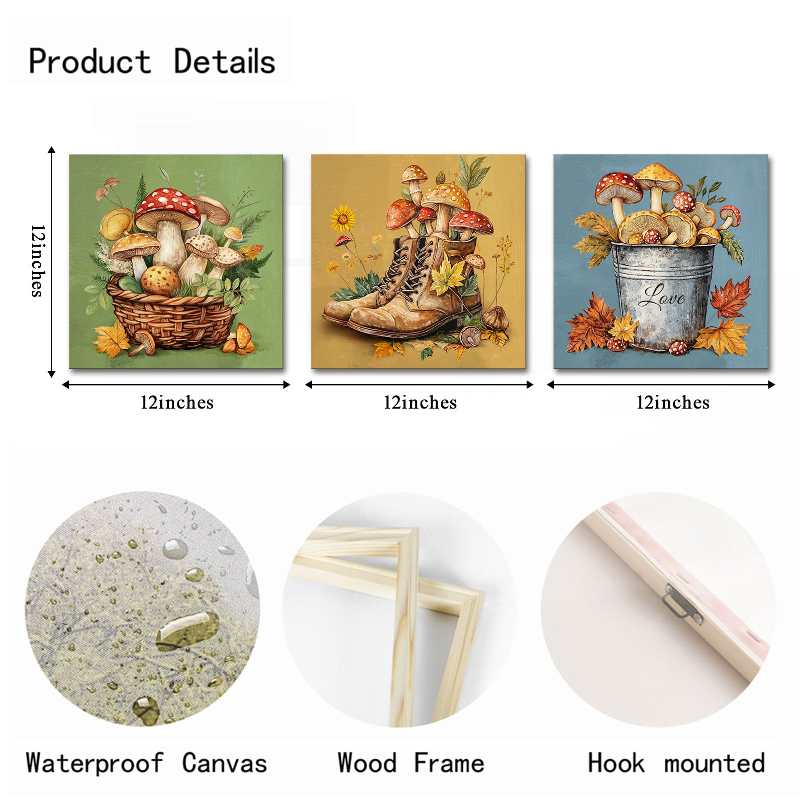 3 piece canvas wall art for kitchen
