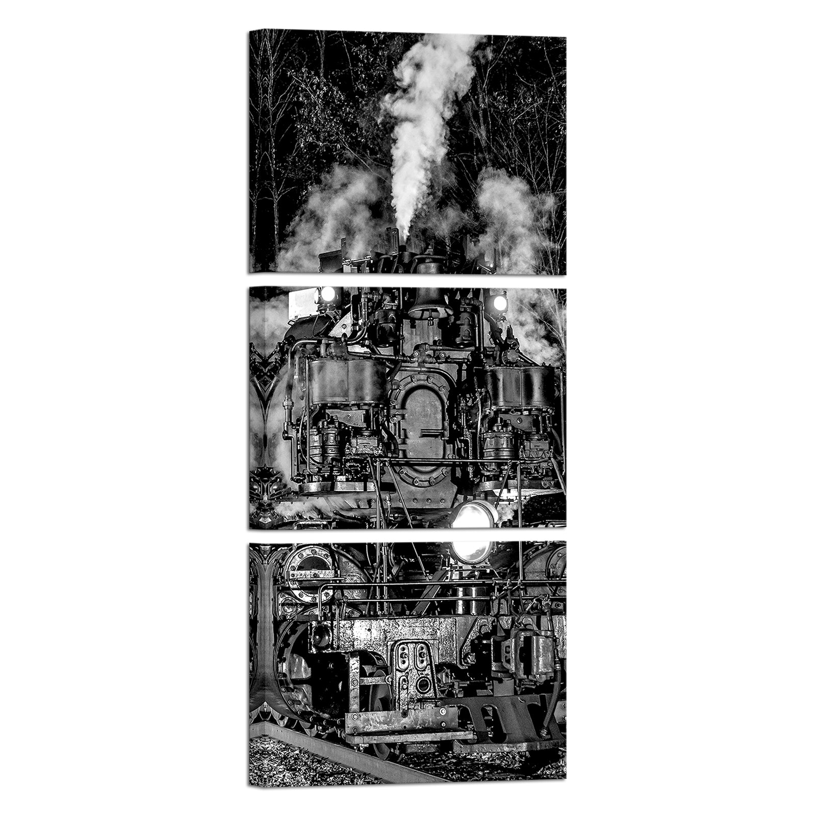 Black White Steam Train