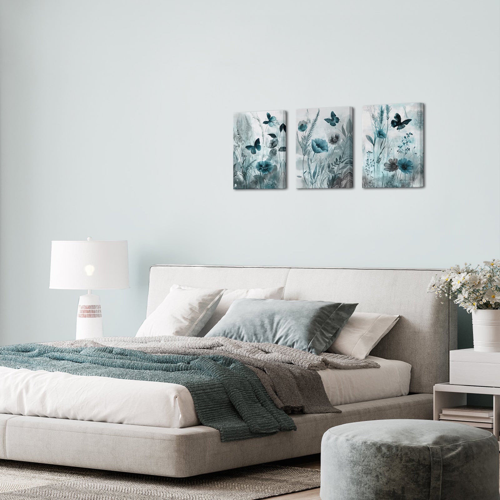 modern flower canvas wall art for living room