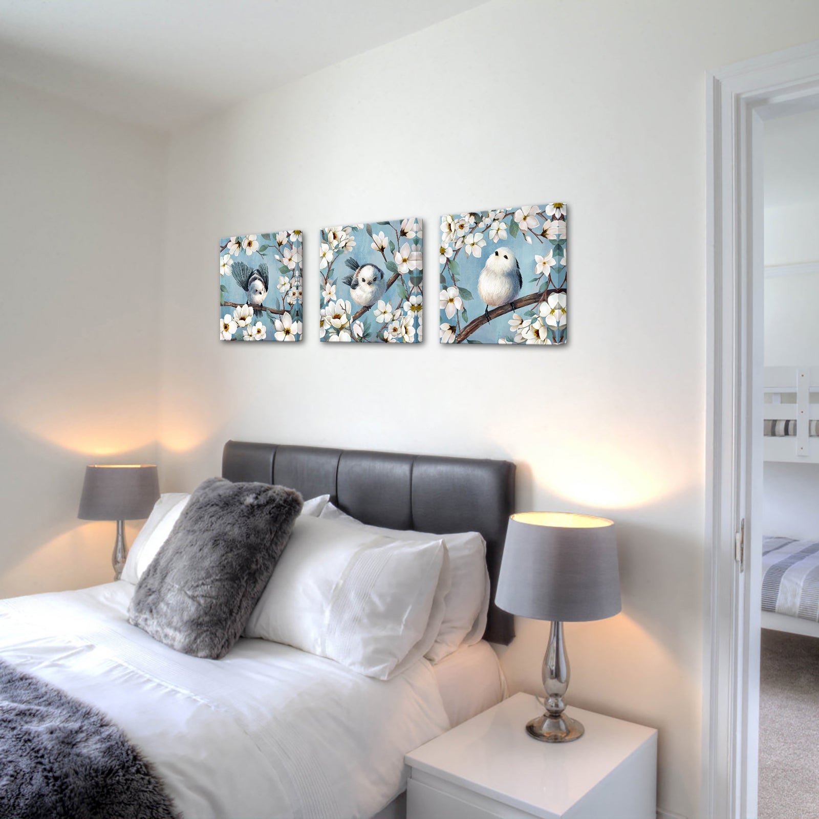 Three Piece Bird Wall Decor Canvas Print Free Shipping