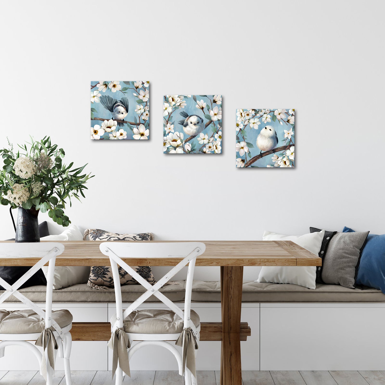 Three Piece Bird Wall Decor Canvas Print Free Shipping