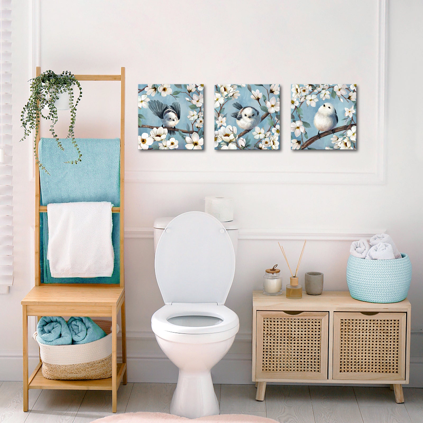 Three Piece Bird Wall Decor Canvas Print Free Shipping