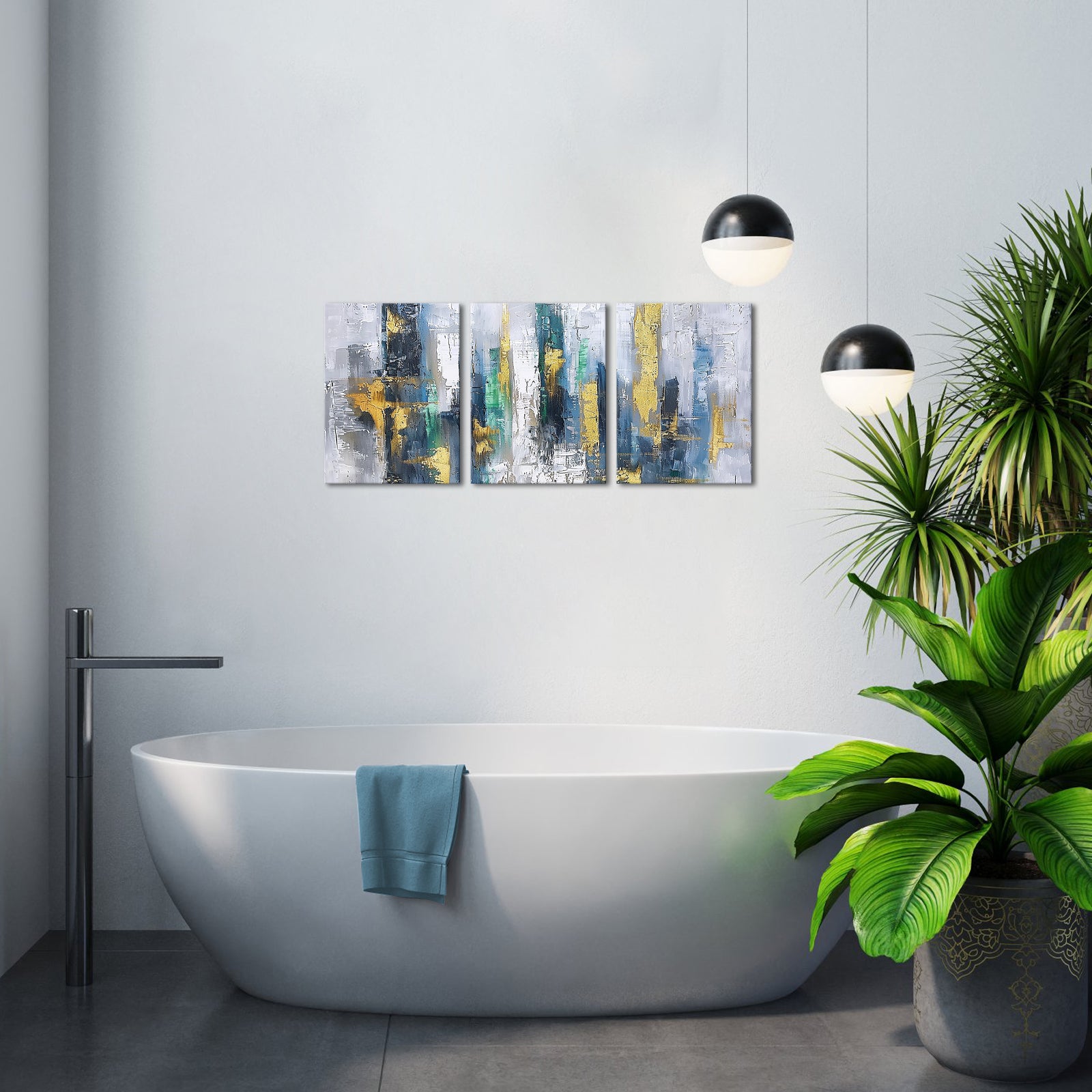 Abstract City Skyline affordable modern canvas wall decor