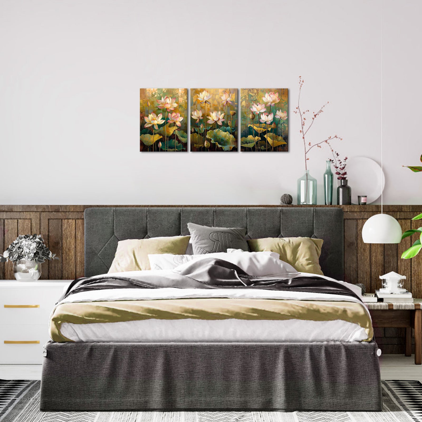 Personalized Lotus Pond Custom Canvas Print Art
