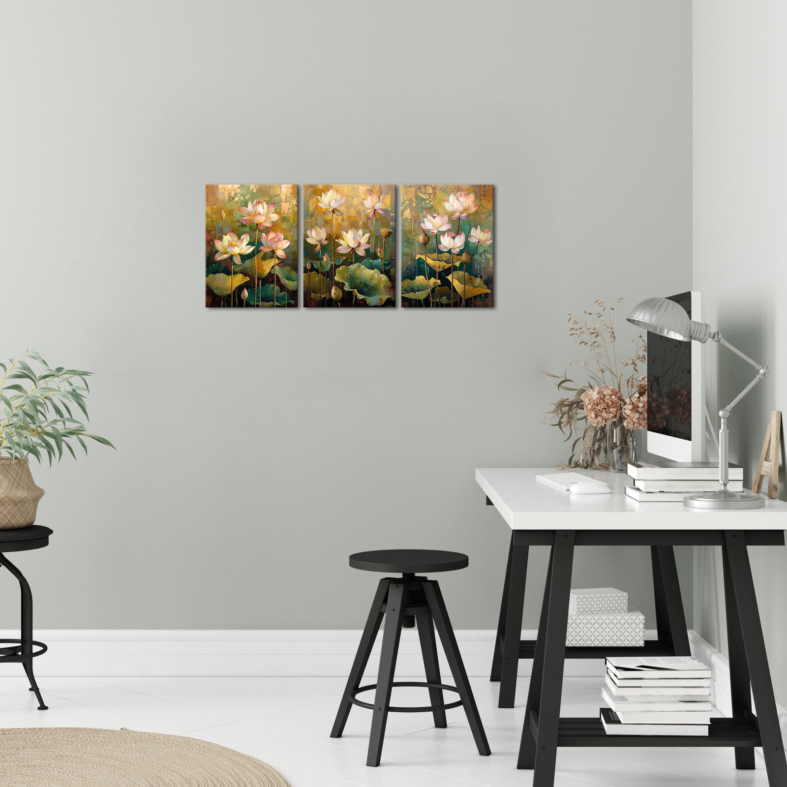 Personalized Lotus Pond Custom Canvas Print Art