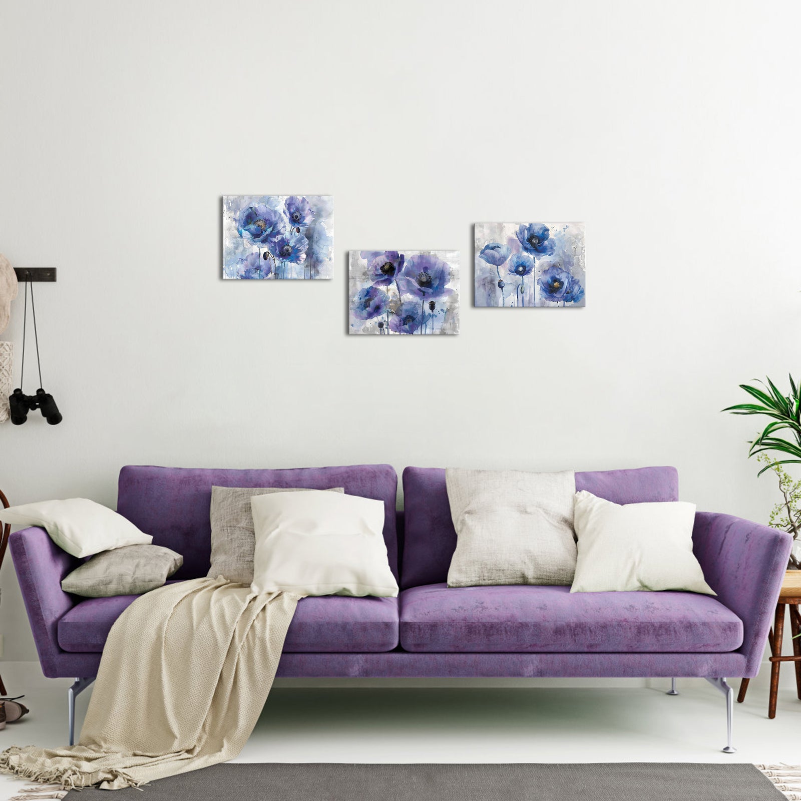 3 piece canvas wall art for bedroom