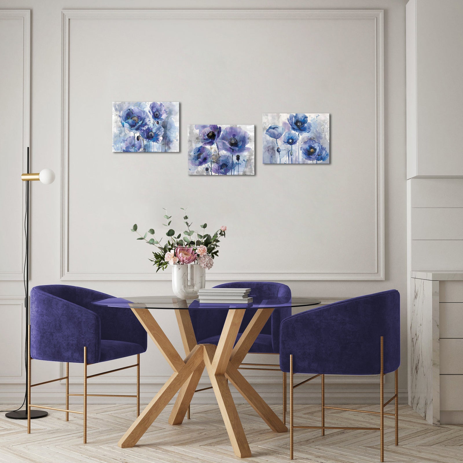 3 piece canvas wall art for bedroom