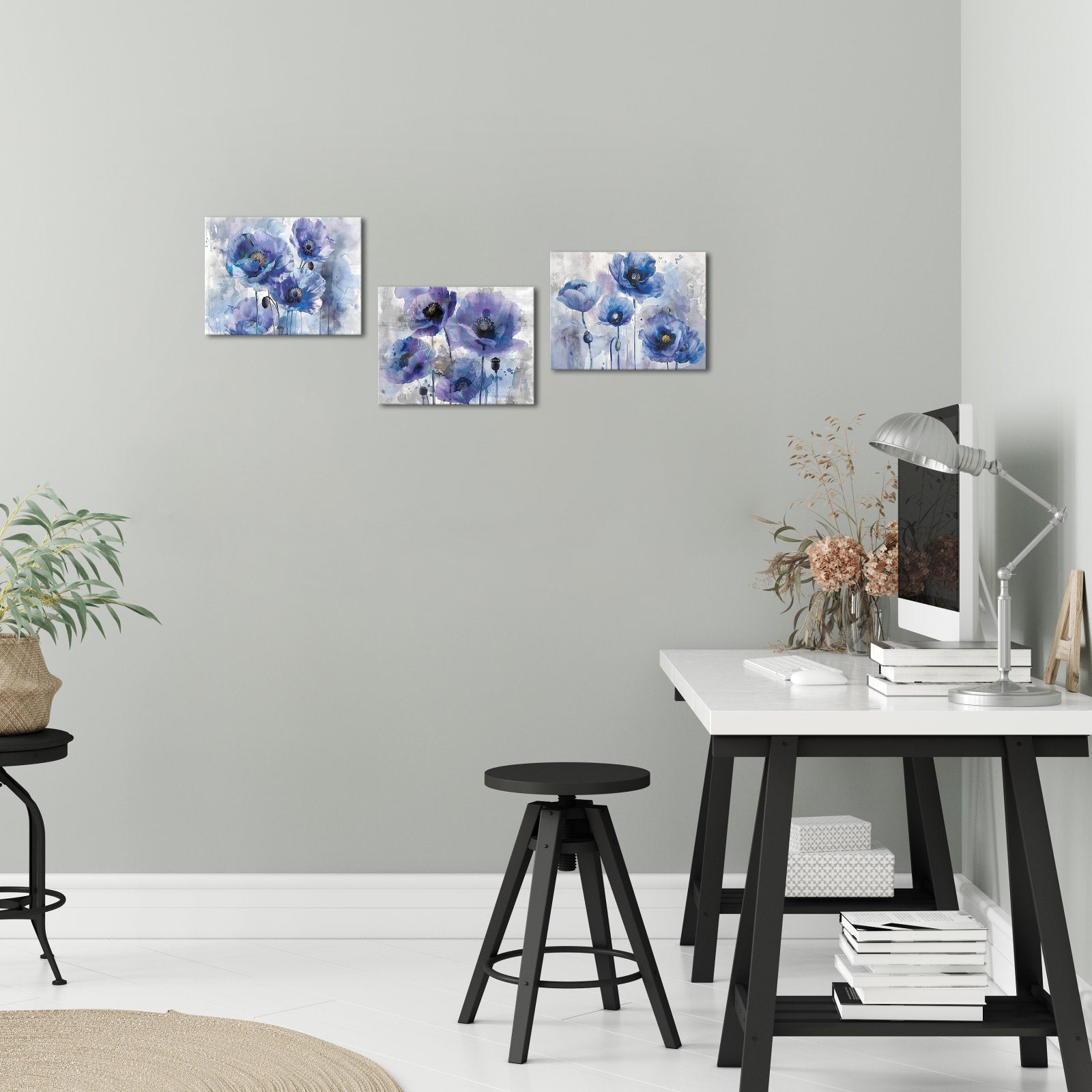 3 piece canvas wall art for bedroom