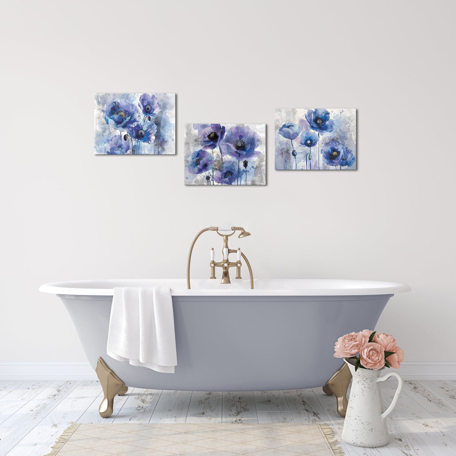 3 piece canvas wall art for bedroom