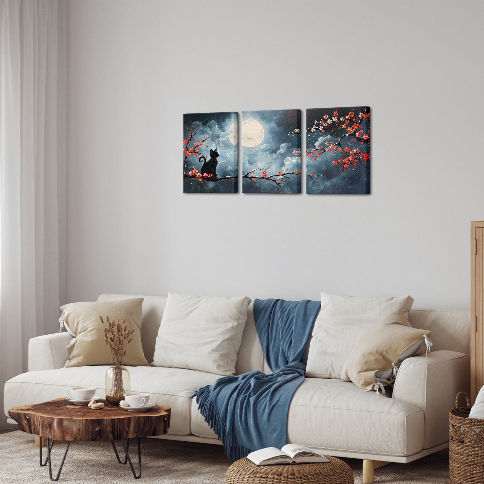 split canvas art modern for living room