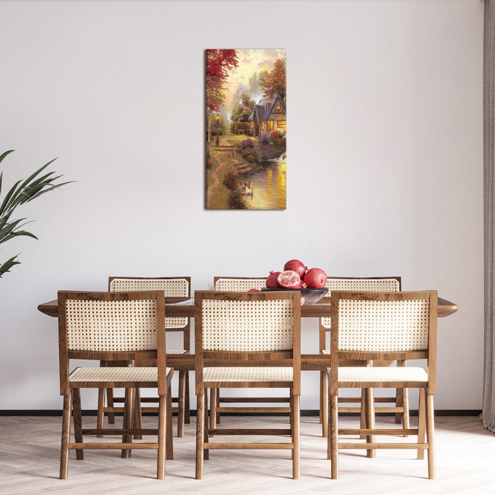 Idyllic Cottage Flowing Stream