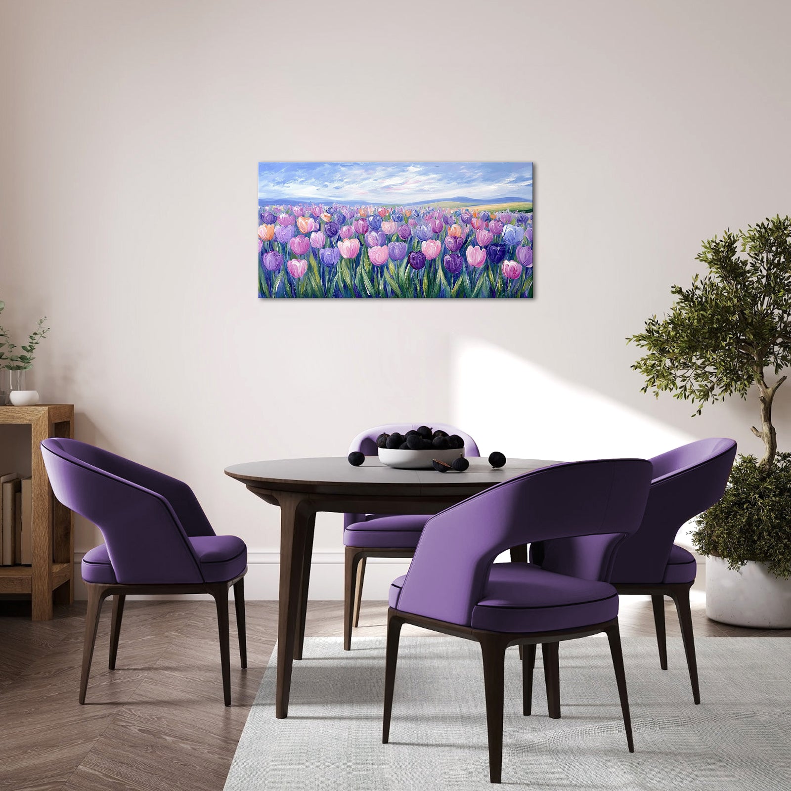 floral canvas art set for living room wall deor
