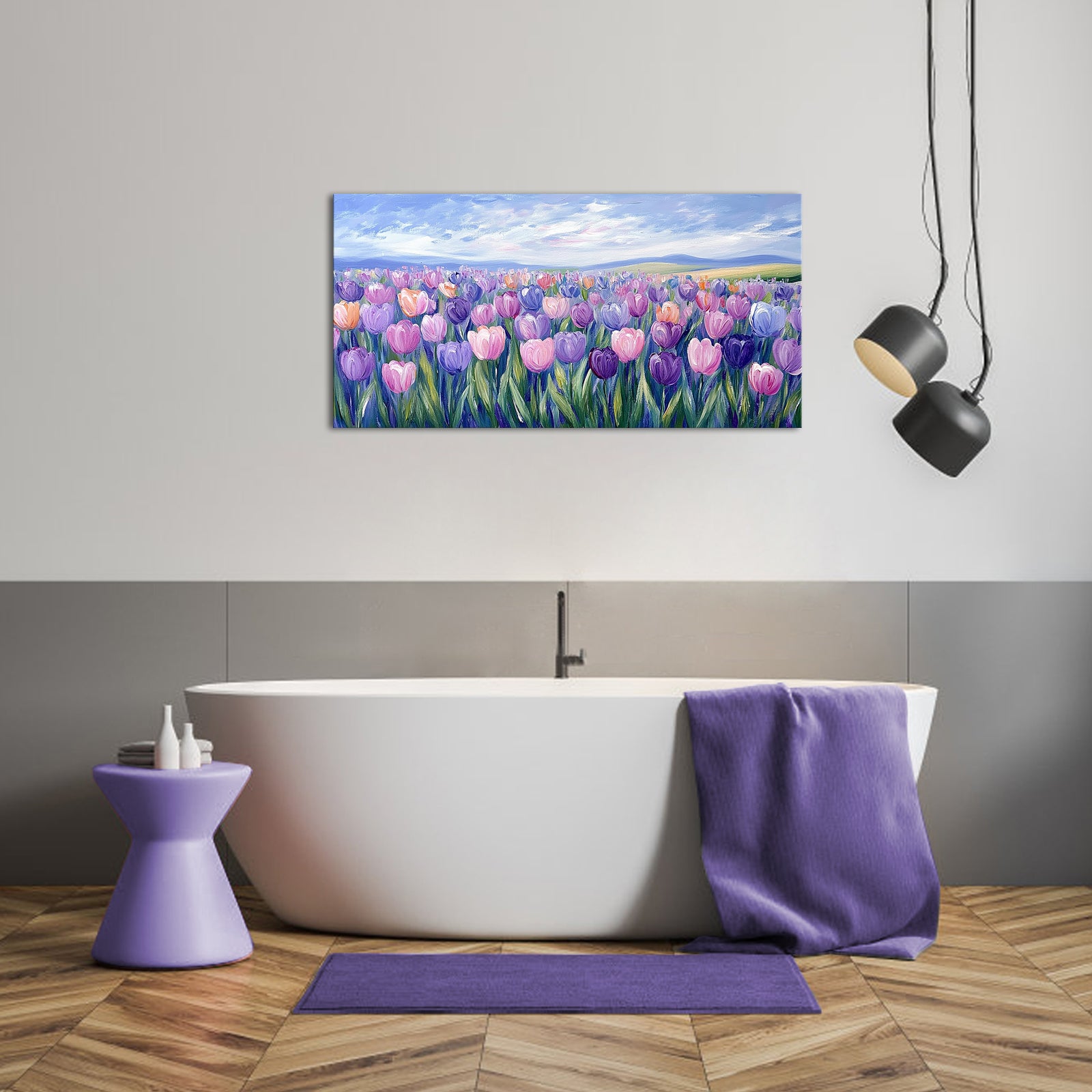 floral canvas art set for living room wall deor