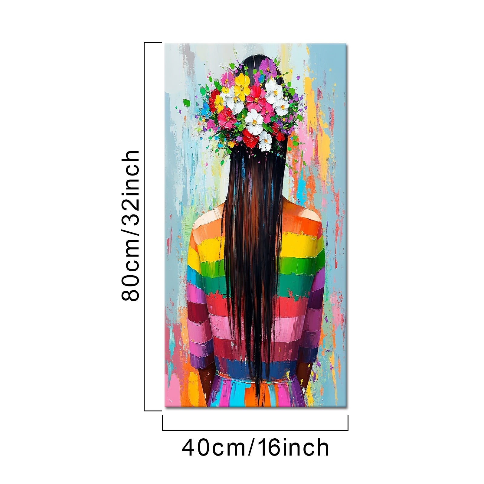 Woman's Back With Flower Crown