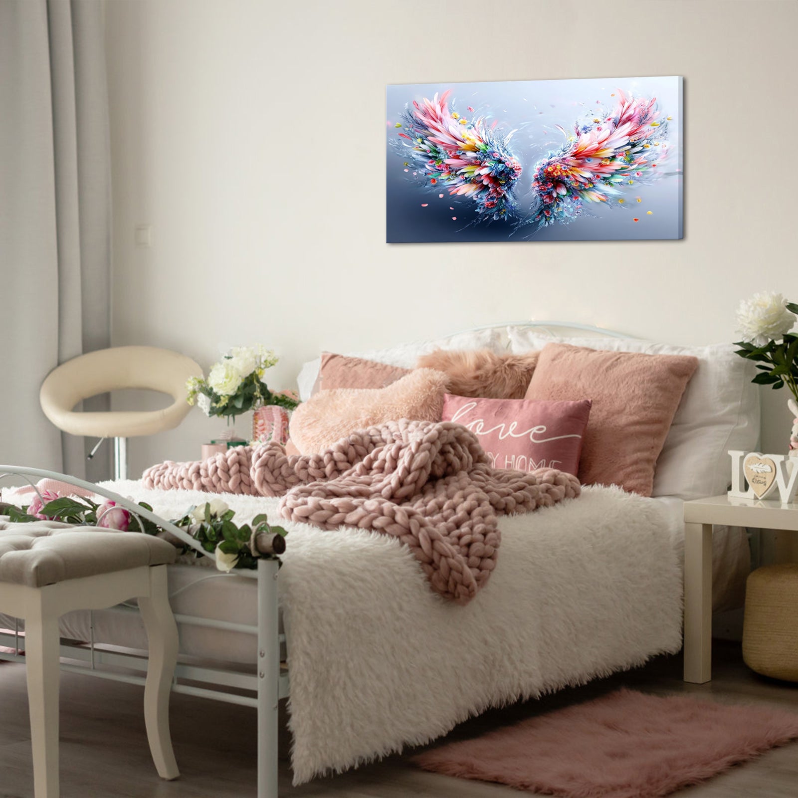 Colorful Wings Full Of Flowers