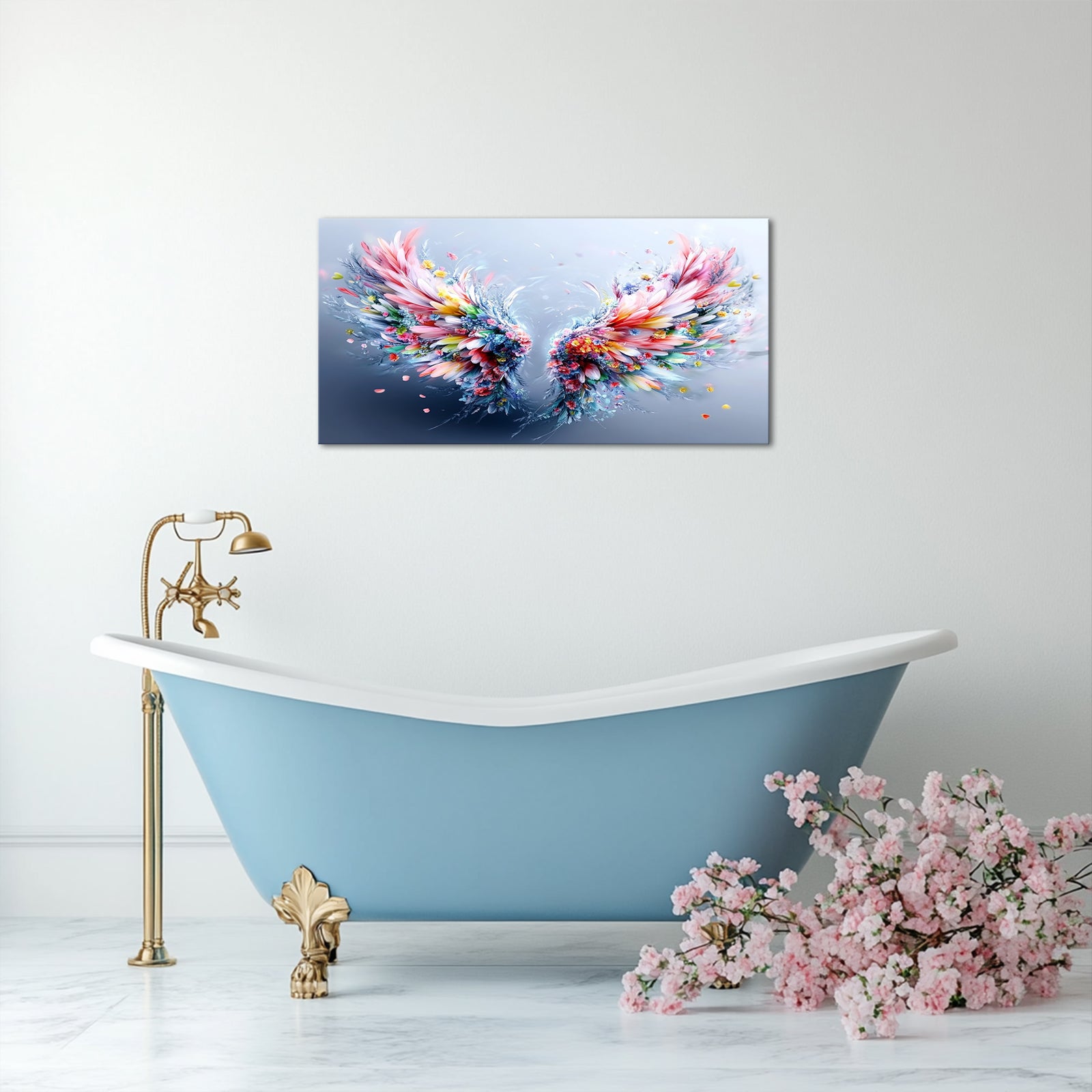 Colorful Wings Full Of Flowers