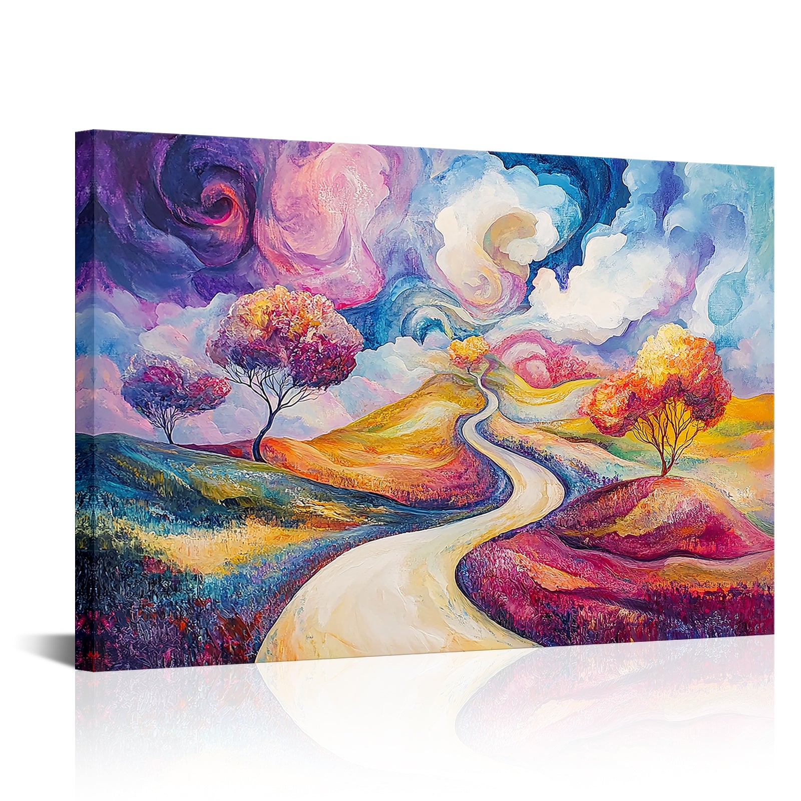 Winding Road Through Colorful Landscape