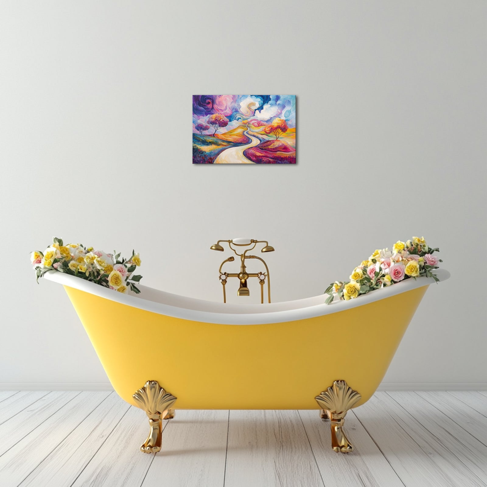 Winding Road Through Colorful Landscape