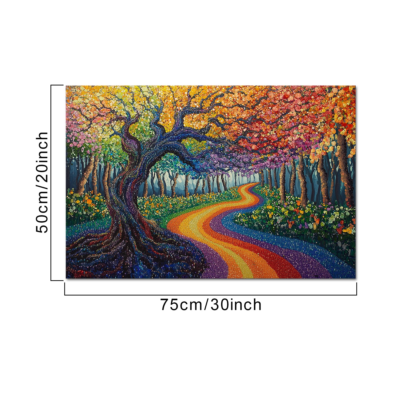 Path Winds Through Colorful Forest