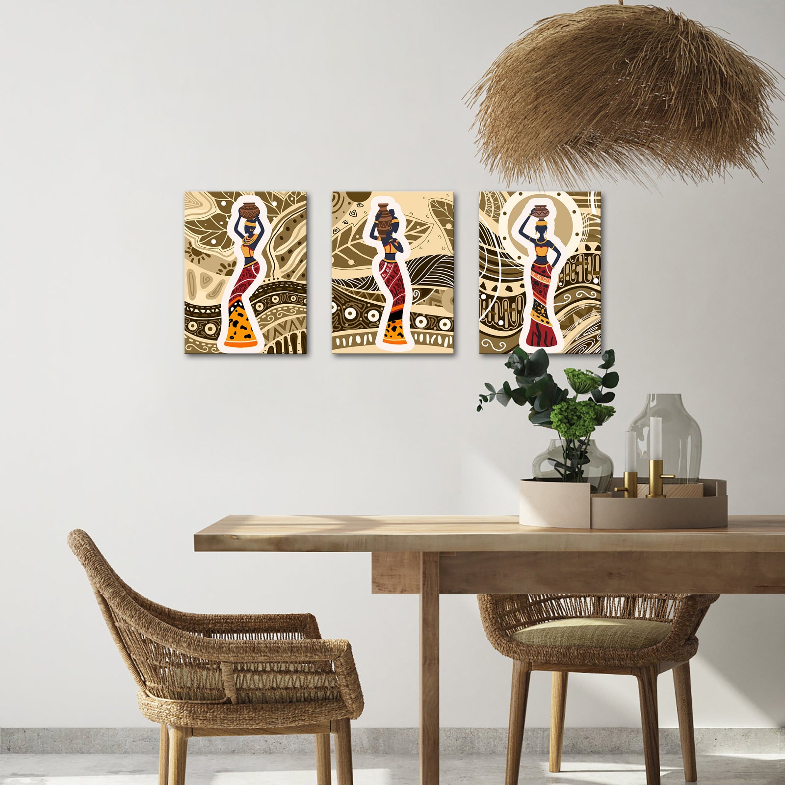 African-Inspired Dancing Woman