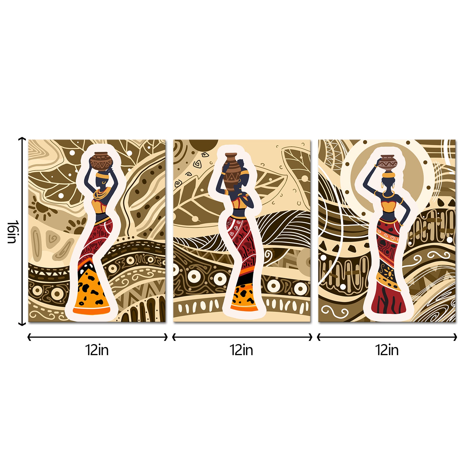 African-Inspired Dancing Woman