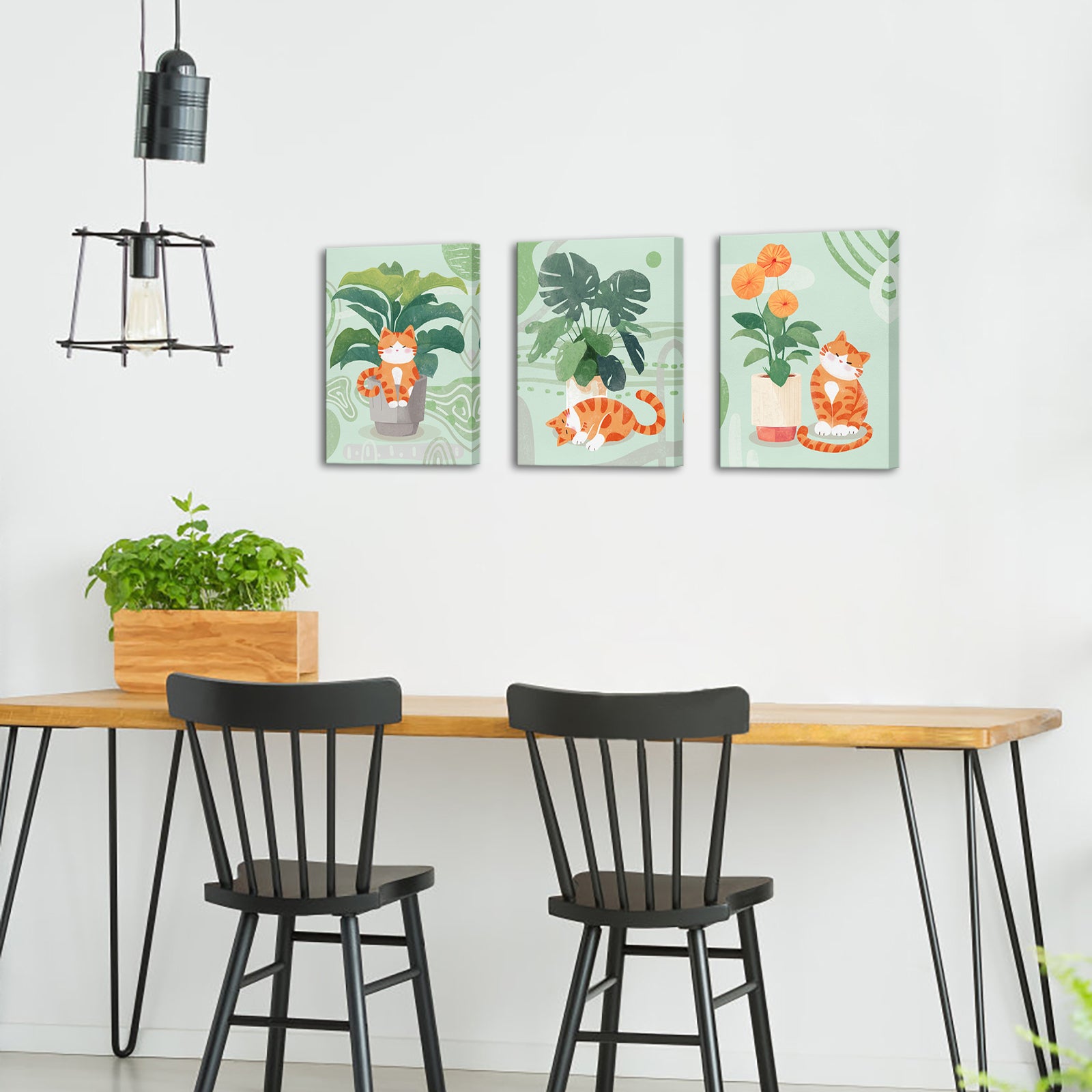 Potted Plants And Cats