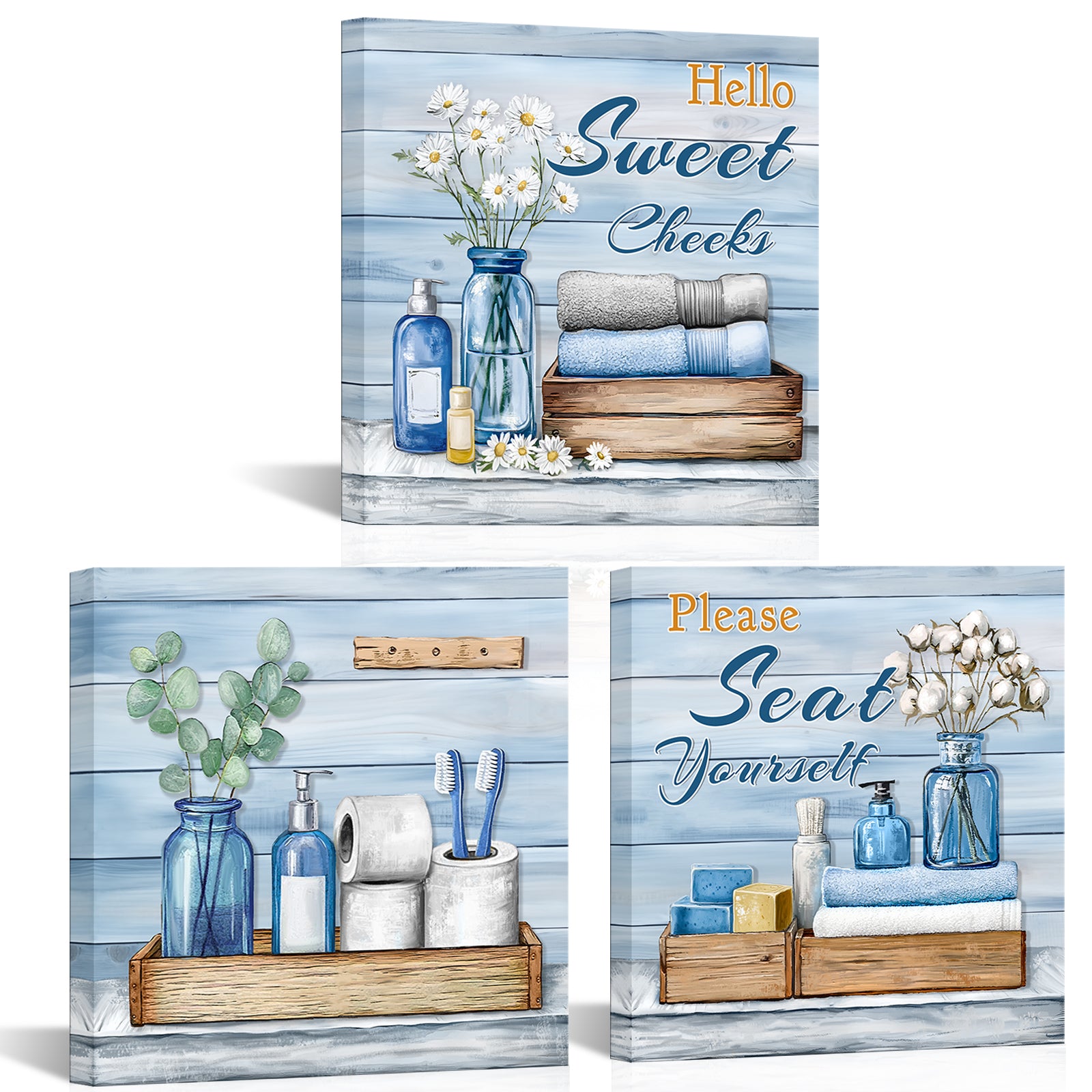 3 piece canvas wall art set for bedroom