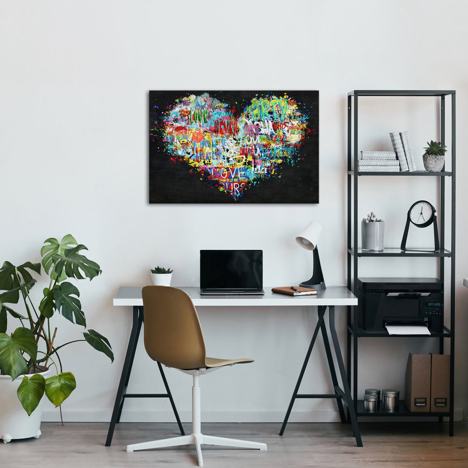 Graffiti-Style Heart-Shaped Design