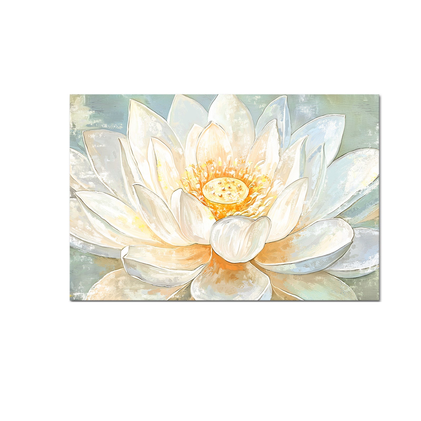 green lotus gallery wrapped canvas prints for livingroom