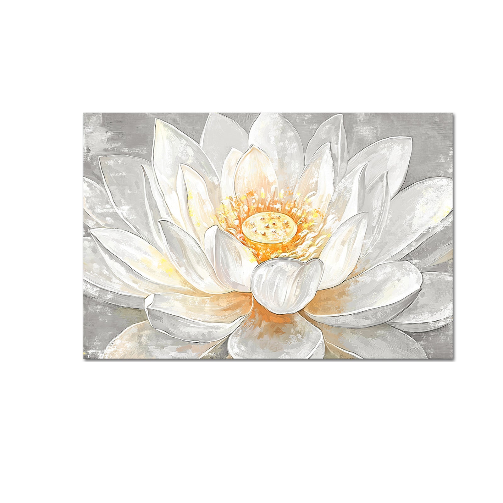 gray lotus gallery wrapped canvas prints for livingroom