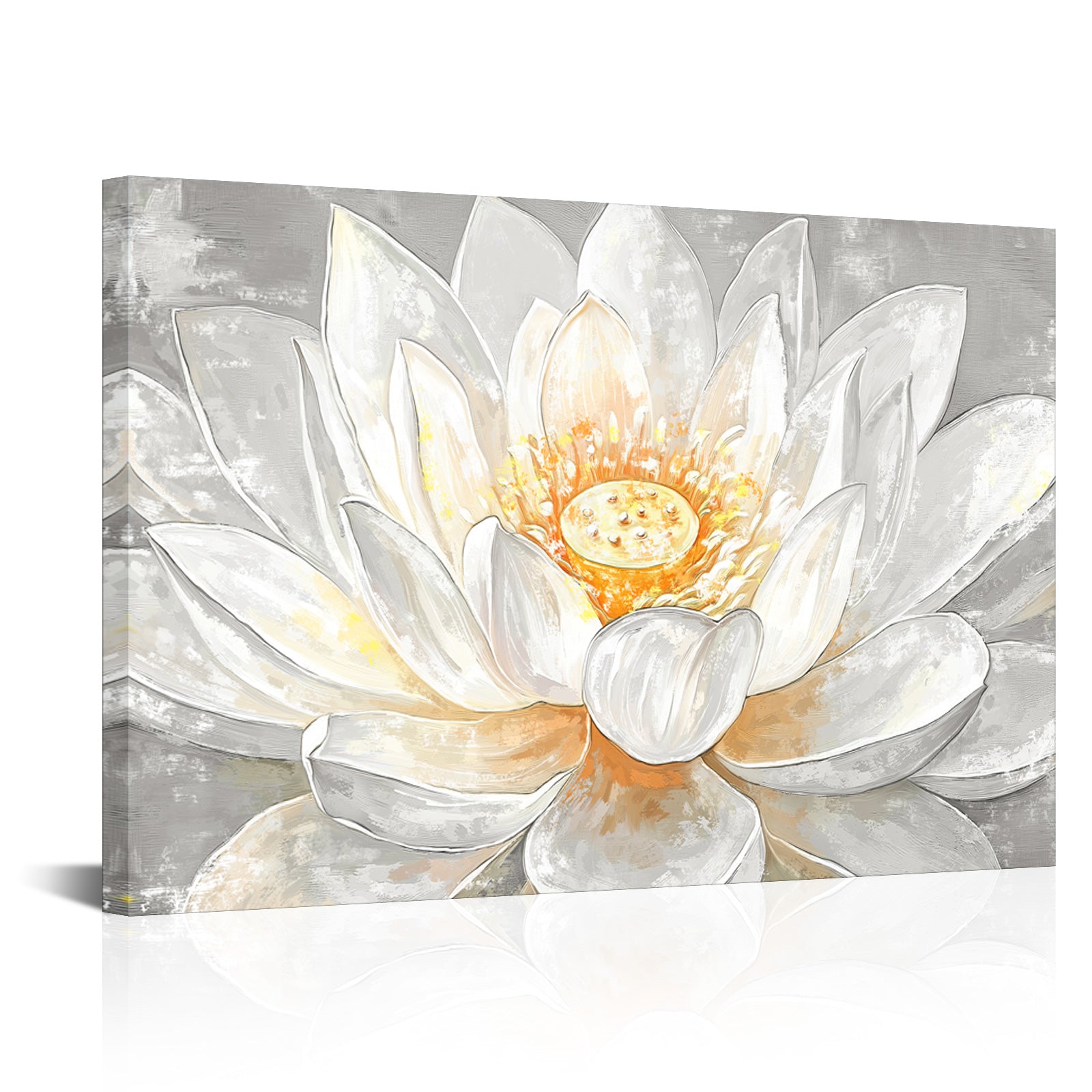 gray lotus gallery wrapped canvas prints for livingroom