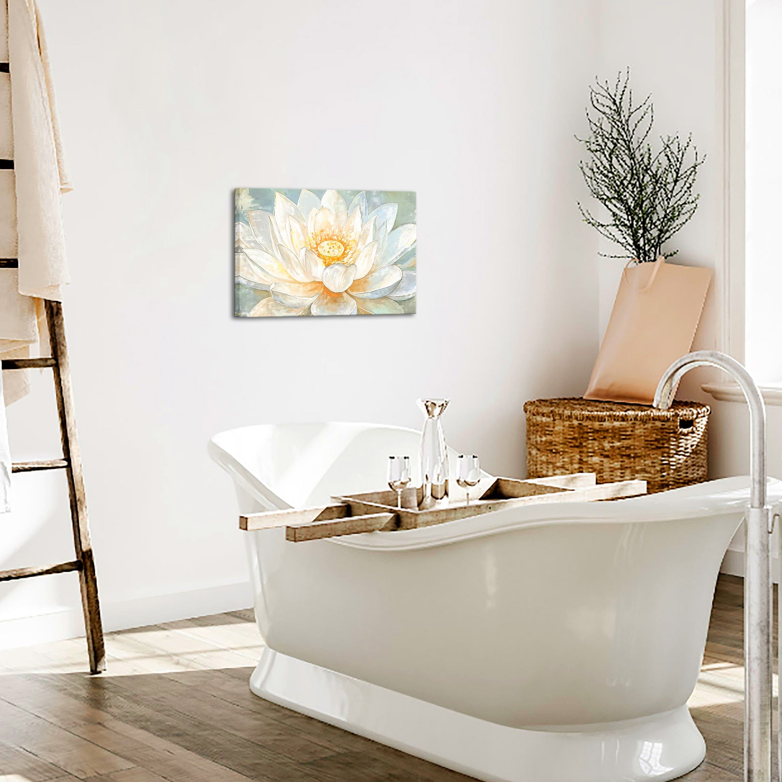 green lotus gallery wrapped canvas prints for livingroom