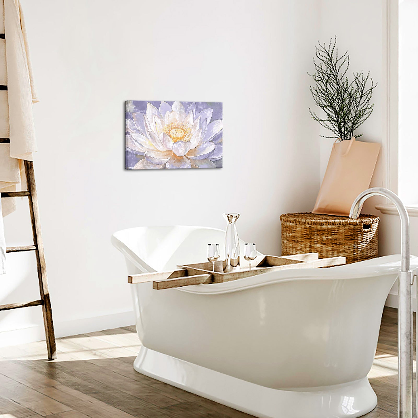 purple lotus gallery wrapped canvas prints for livingroom