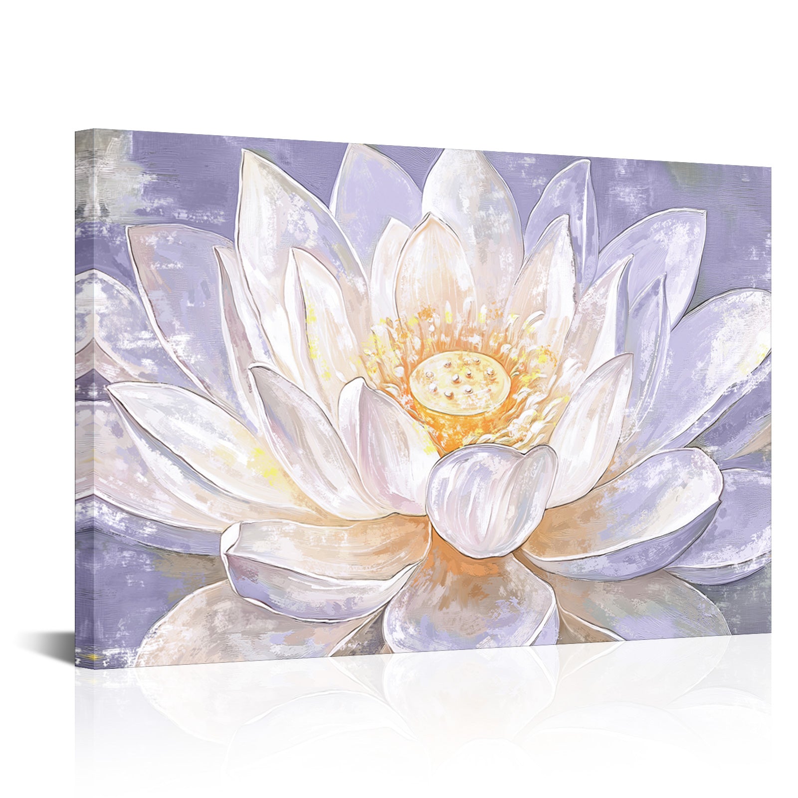 purple lotus gallery wrapped canvas prints for livingroom